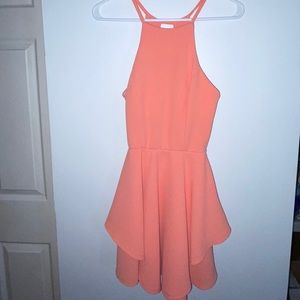 Coral jumpsuit dress